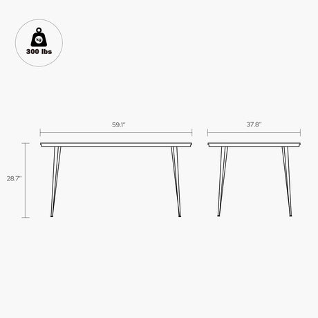 patio dining table for 6 demision