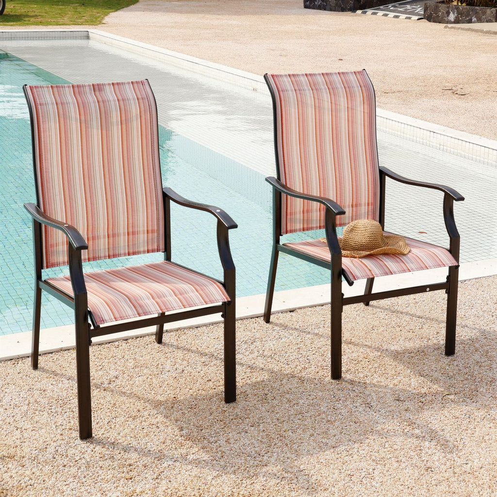 patio sling dining chair outdoor dining chair large set of 2 4 6