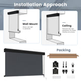 Vicllax Premium Patio Sun Blocking Roller Shade, Solar Shade with Aluminum Valance