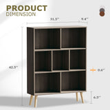 Vicllax Open Bookshelf with Legs, Storage Cube Floor Standing Display Shelf