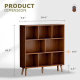 Vicllax Open Bookshelf with Legs, Storage Cube Floor Standing Display Shelf