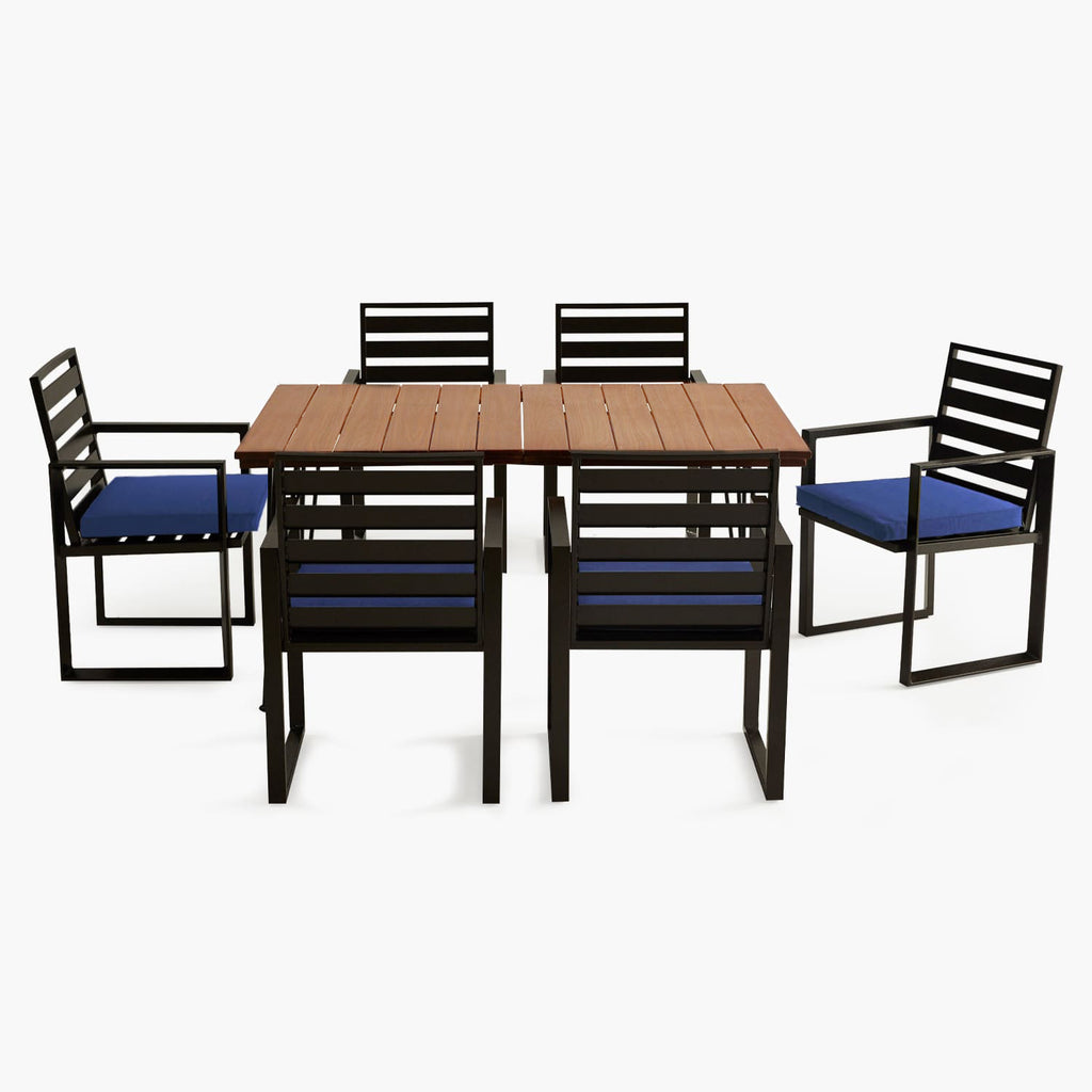 outdoor dining set patio dining table for 4 6 and metal chairs with cushion