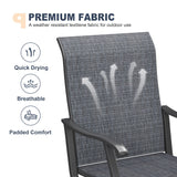 VICLLAX 5/7 Pieces Outdoor Dining Set, Swivel Dining Chairs Set of 4/6 and Round Patio Table