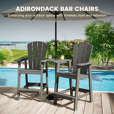 Vicllax Silla de bar para exteriores, mesa alta para bar de patio, juego de sillas de bar giratorias de 2/4/6 