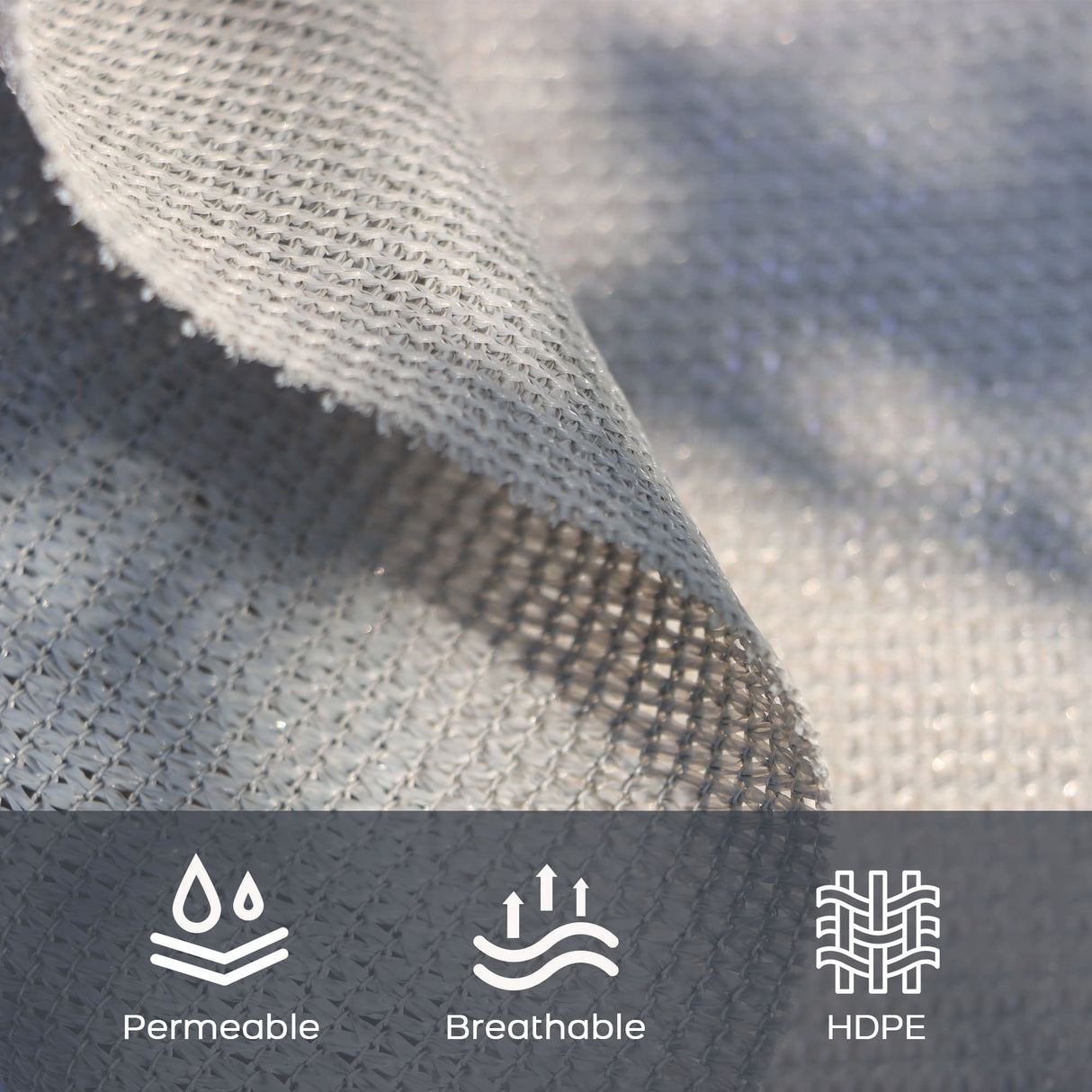 Vicllax 90% Shade Cloth Sun Shade Privacy Panel with Reinforced Grommets