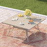 Vicllax 59" Square Patio Dining Table for 8, Outdoor Large Metal Table