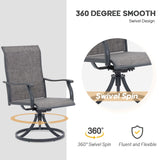 Vicllax 7 Pieces Outdoor Dining Set with 48" Round Dining Table and Swivel Chairs