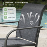 VICLLAX 11-Pcs Outdoor Dining Set, 63” Round Metal Table with Umbrella Hole & 10 Stackable  Chairs