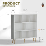 Vicllax Open Bookshelf with Legs, Storage Cube Floor Standing Display Shelf