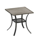 Vicllax Mesa cuadrada pequeña para exteriores, mesa de bistró para patio 