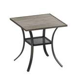 Vicllax Mesa cuadrada pequeña para exteriores, mesa de bistró para patio 