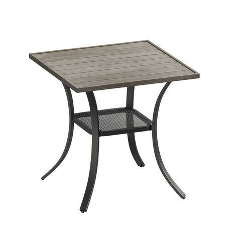 Vicllax Mesa cuadrada pequeña para exteriores, mesa de bistró para patio 