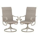 Vicllax Patio Swivel Chairs Set of 2/4/6, Outdoor Textilene Swivel Dining Chair