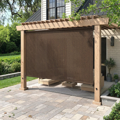 Vicllax Outdoor Sun Blocking Roller Shade, Patio Roll Up Shade Blinds