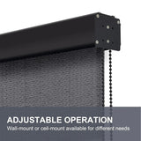 Vicllax Roller Shade, Patio Roll Up Sun Blocking Roller Shade with Aluminum Valance