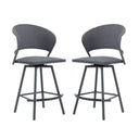 Vicllax Outdoor Swivel Wicker Padded Bar Chairs - 360-Degree