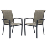 Vicllax Outdoor Padded Stackable Sling Dining Chair
