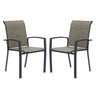 Vicllax Outdoor Padded Stackable Sling Dining Chair