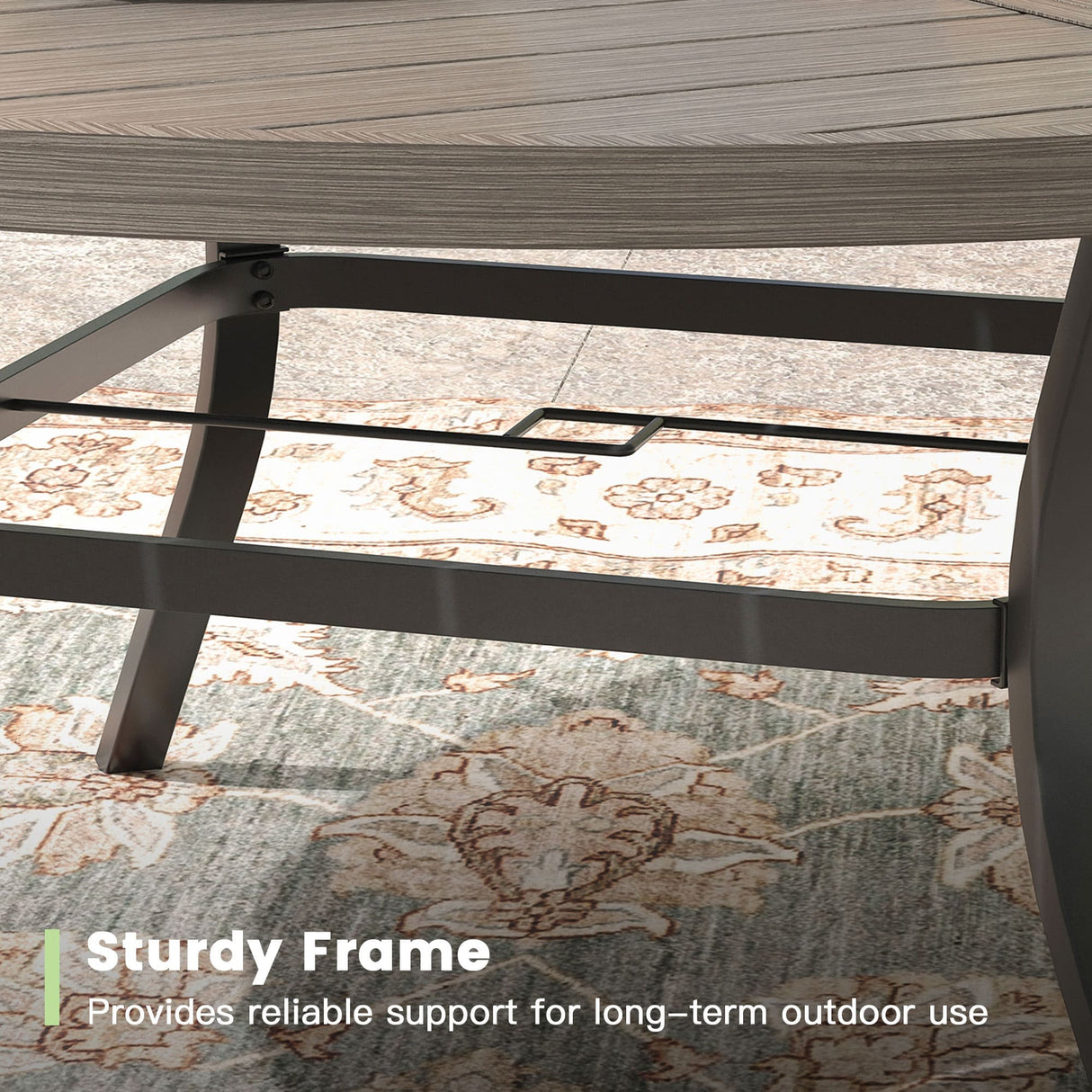 Vicllax Outdoor Dining Set for 8 People, Patio 63" Round Table with 8 Swivel Chairs Set