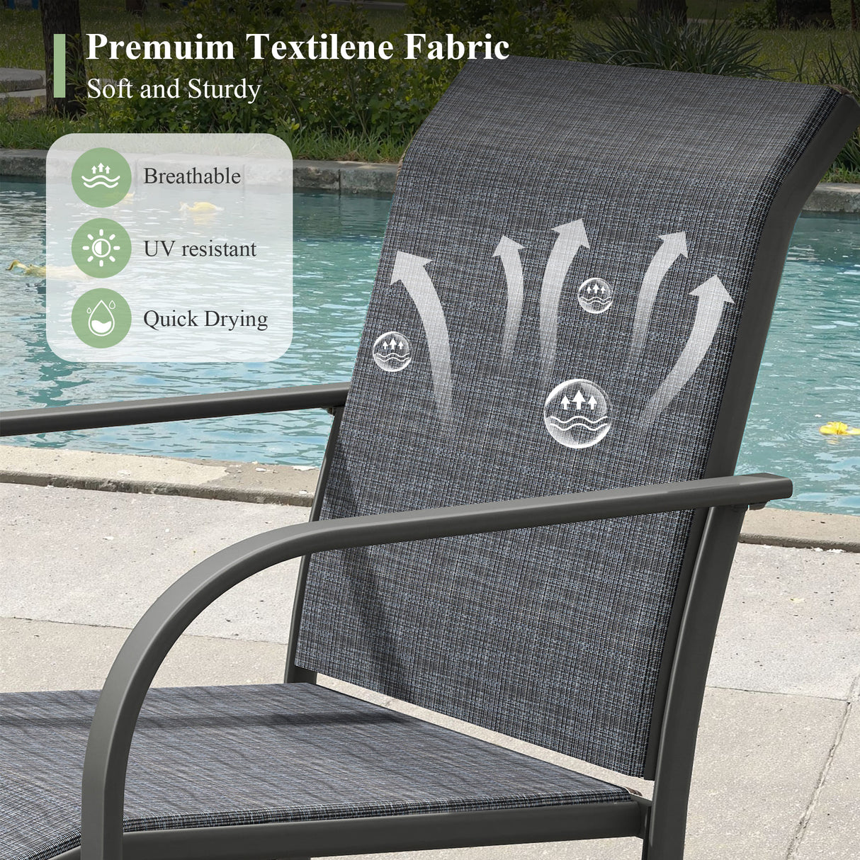 VICLLAX 11-Pcs Outdoor Dining Set, 63” Round Metal Table with Umbrella Hole & 10 Stackable  Chairs