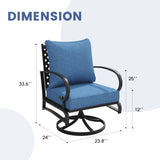 Vicllax Outdoor Patio Conversation Sofa, Love Seat Glider, and Swivel Chairs