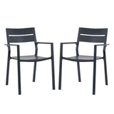 Vicllax Outdoor Patio Dining Chairs Stackable Metal Chairs