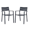 Vicllax Outdoor Patio Dining Chairs Stackable Metal Chairs