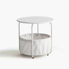 outdoor side table round with storage balack grey navy wthite small end accent table