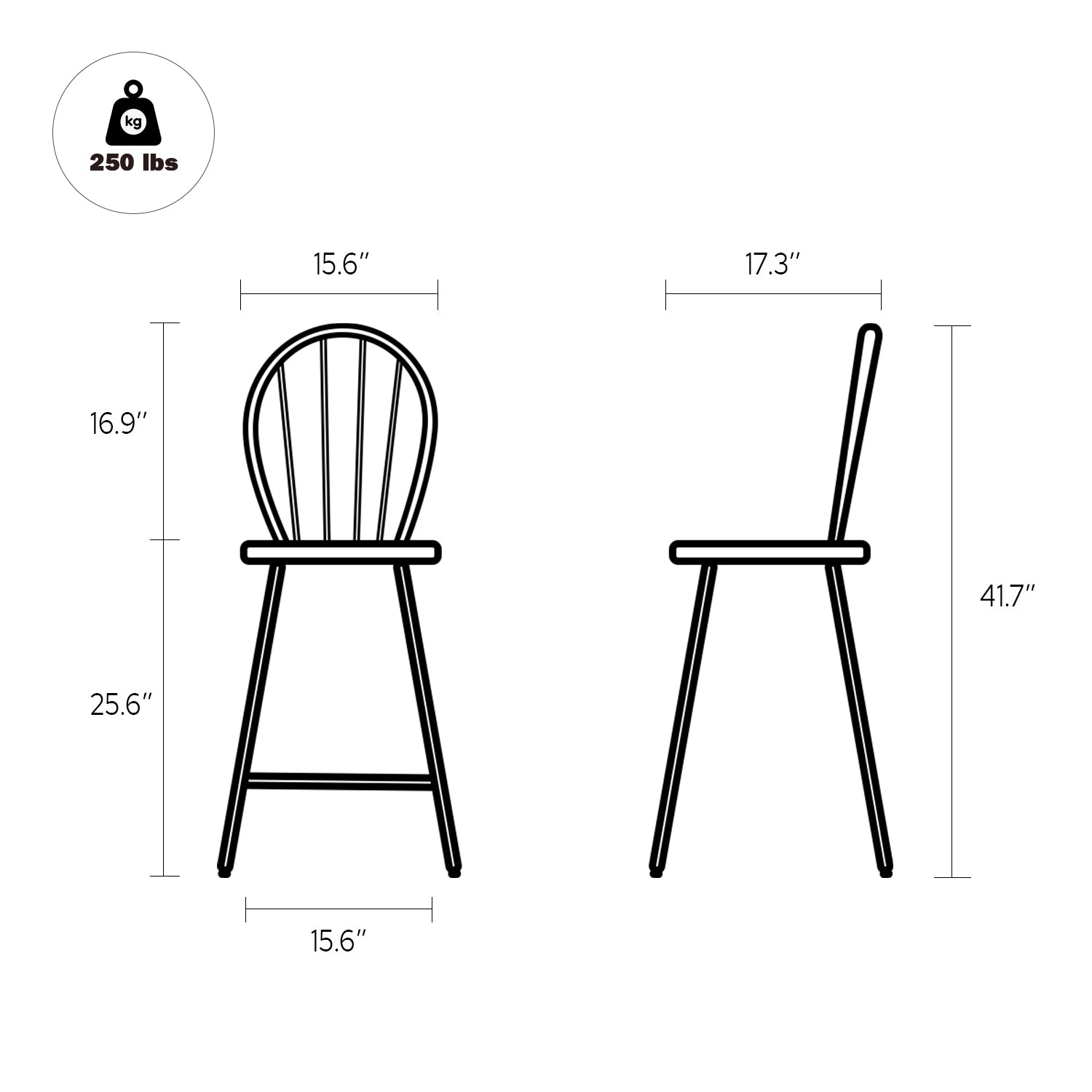 patio metal bar chair