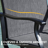 VICLLAX 5/7 Pieces Outdoor Dining Set, Swivel Dining Chairs Set of 4/6 and Round Patio Table