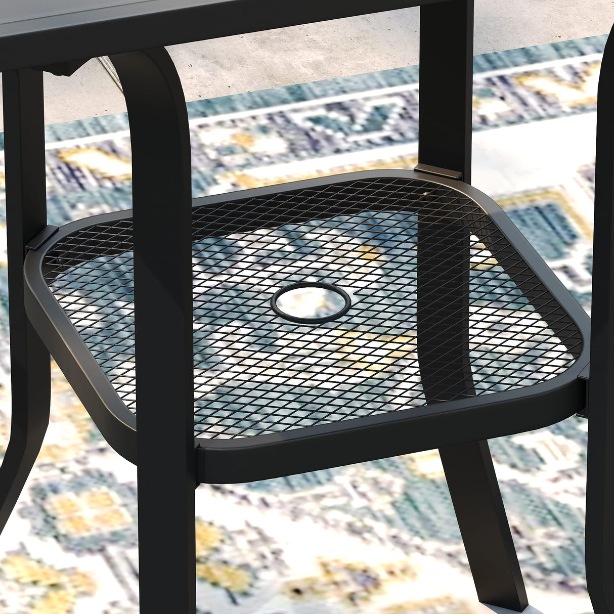 Vicllax 3/5 PCS Outdoor Bar Set, Patio Bar Textilene Chairs and Square Bar Table