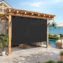 Vicllax Persiana Enrollable Inalámbrica para Exteriores con Bloqueo Solar, Toldo Enrollable con Manivela para Patio