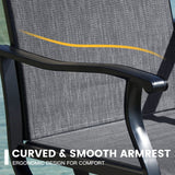 VICLLAX 5/7 Pieces Outdoor Dining Set, Swivel Dining Chairs Set of 4/6 and Round Patio Table