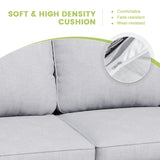 Vicllax 3/5 Pcs Garden Sofa Set, Wicker Outdoor Conversation Set with Sofa Chairs and Ottomans