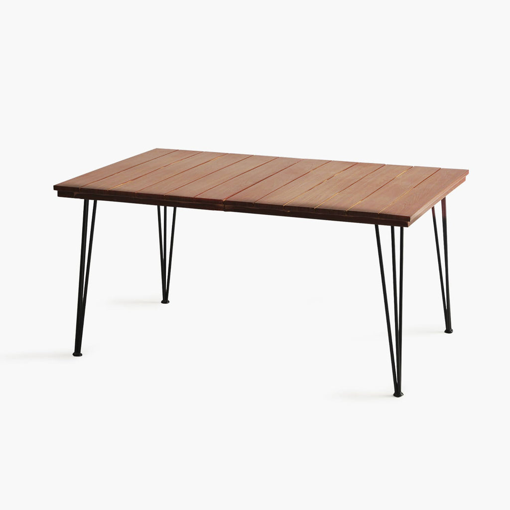 outdoor wood like metal dining table square for 4 6