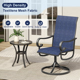Vicllax 5/7 Pieces Patio Dining Set with Round Dining Table and Swivel Chairs