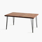 outdoor wood like metal dining table square for 4 6