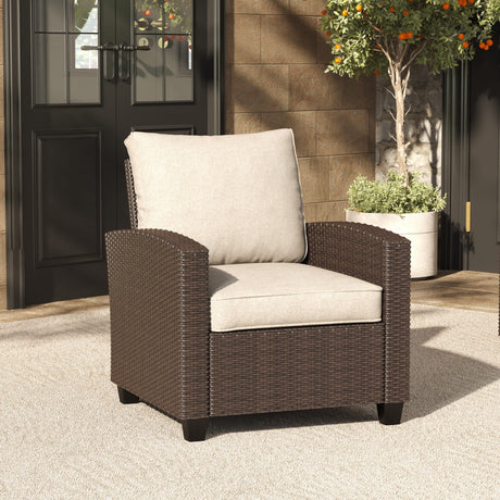 Vicllax Wicker Outdoor Conversation Sofa, Love Seat Glider, Chairs and Ottomans