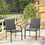 Vicllax Outdoor Textilene Stackable Sling Dining Chair, Set of 2/4/6