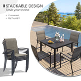 Vicllax Outdoor Padded Stackable Sling Dining Chair