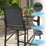 Vicllax 3/5 PCS Outdoor Bar Set, Patio High Bar Chairs and Round Bar Table