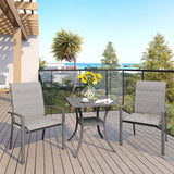 Vicllax Outdoor Padded Stackable Sling Dining Chair