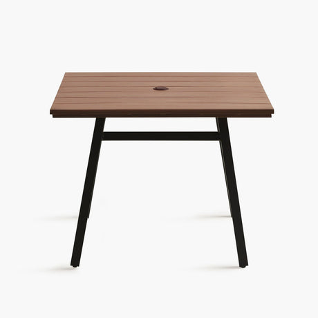 outdoor metal dining table