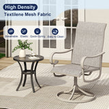 Vicllax Patio Swivel Chairs Set of 2/4/6, Outdoor Textilene Swivel Dining Chair