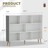 Vicllax Open Bookshelf with Legs, Storage Cube Floor Standing Display Shelf