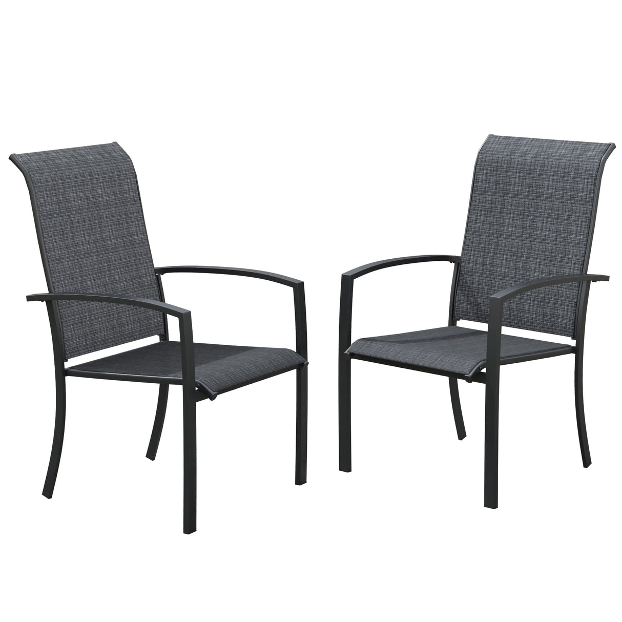 Vicllax Skyline Stackable Outdoor Dining Chair, Set of 2/4