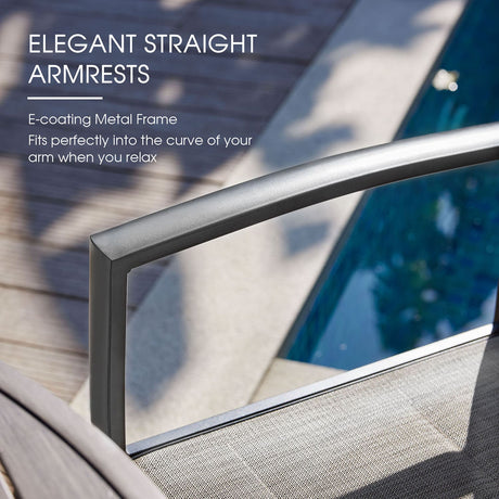 Vicllax Juego de comedor para exterior de 7 piezas con mesa redonda de almacenamiento de 54" y sillas giratorias de textileno