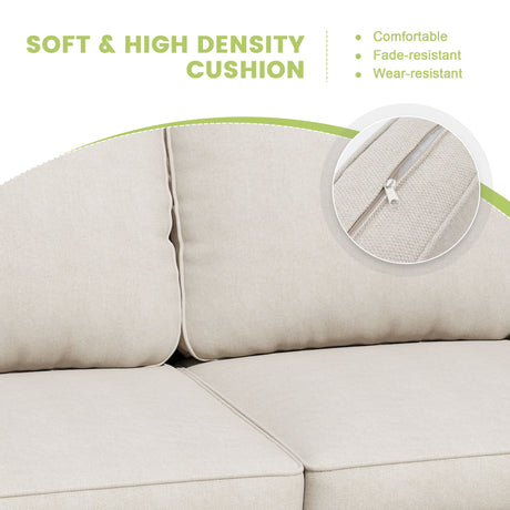 VICLLAX Versatile Wicker Patio Set: 5 Seater with Fire Table/Ottoman