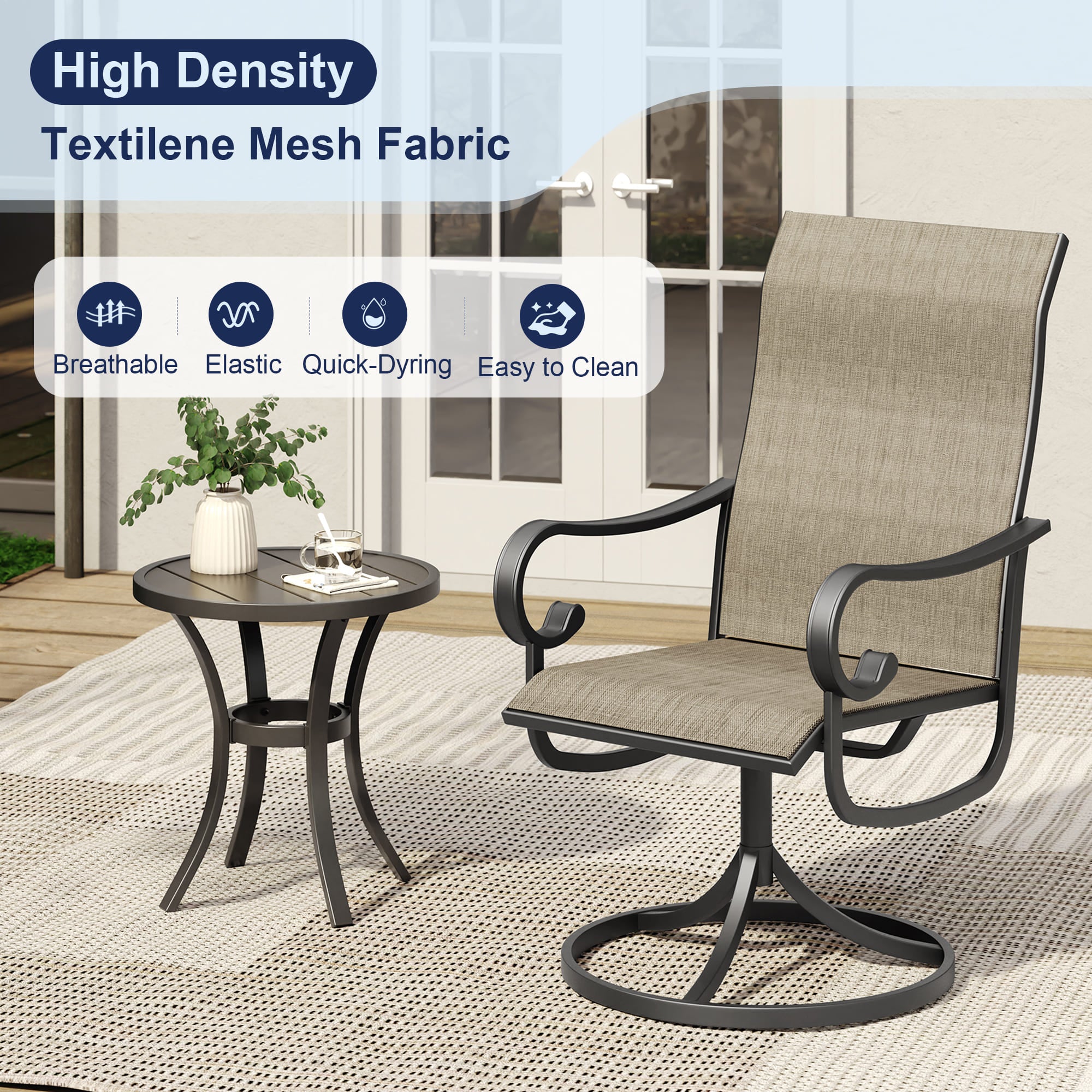aluminum high back patio chairs