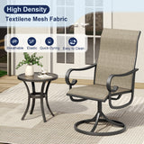 Vicllax Patio Swivel Chairs Set of 2/4/6, Outdoor Textilene Swivel Dining Chair